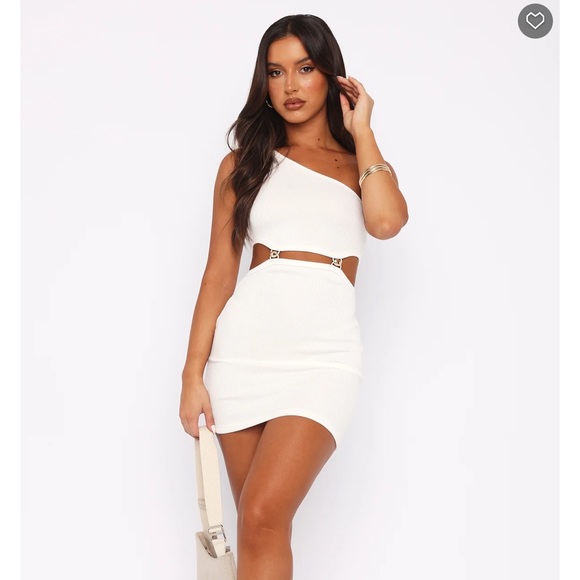 White Fox Don't Say Anything Mini Dress White - Picture 3 of 3